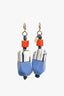 Missoni Blue/Orange/Marble Drop Earrings
