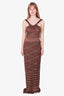 Missoni Brown Knit Sleeveless Maxi Dress Size 40