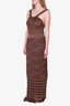 Missoni Brown Knit Sleeveless Maxi Dress Size 40