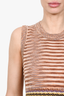 Missoni Brown/Pink Striped Sleeveless Knit Top Size 42