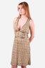 Missoni Gold V-Neck Knit Dress Size M