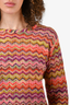 Missoni Pink/Purple Multicolour Wool Blend Sweater with Fringe Hem Size 14Y
