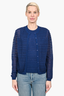 M Missoni Navy Blue Knit Tank Top + Cardigan Sweater Set Size 48