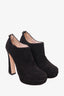 Miu MIu Black Suede Platform Boots Size 38.5