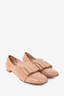 Miu Miu Beige Patent Bow Loafers Size 39
