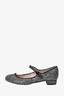 Miu Miu Black/Silver Glittered Block Heels Size 37