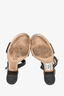 Gianvito Rossi Black Leather Strappy Block Heel Sandals Size 41.5