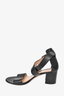 Gianvito Rossi Black Leather Strappy Block Heel Sandals Size 41.5