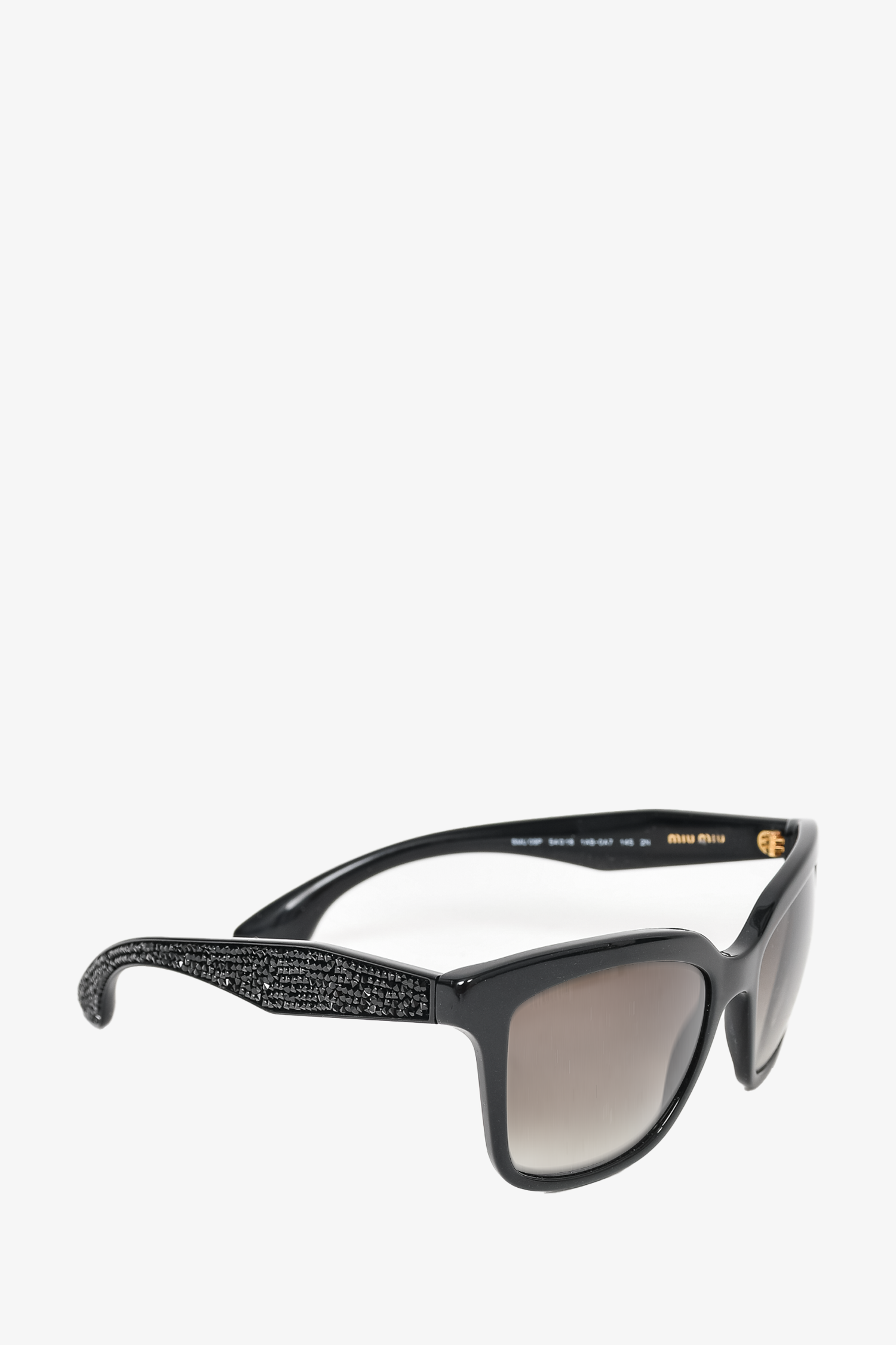 MIU MIU -RASOIR Rock Sunglasses Cat Eye with black rhinestones-Frame and lens Miu Miu Black  main image 3