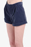 Miu Miu Blue Corduroy Shorts Size 42
