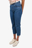 Miu Miu Blue Denim Logo Back Pocket Jeans Size 26