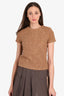 Miu Miu Brown Knitted/Nylon Top Size S