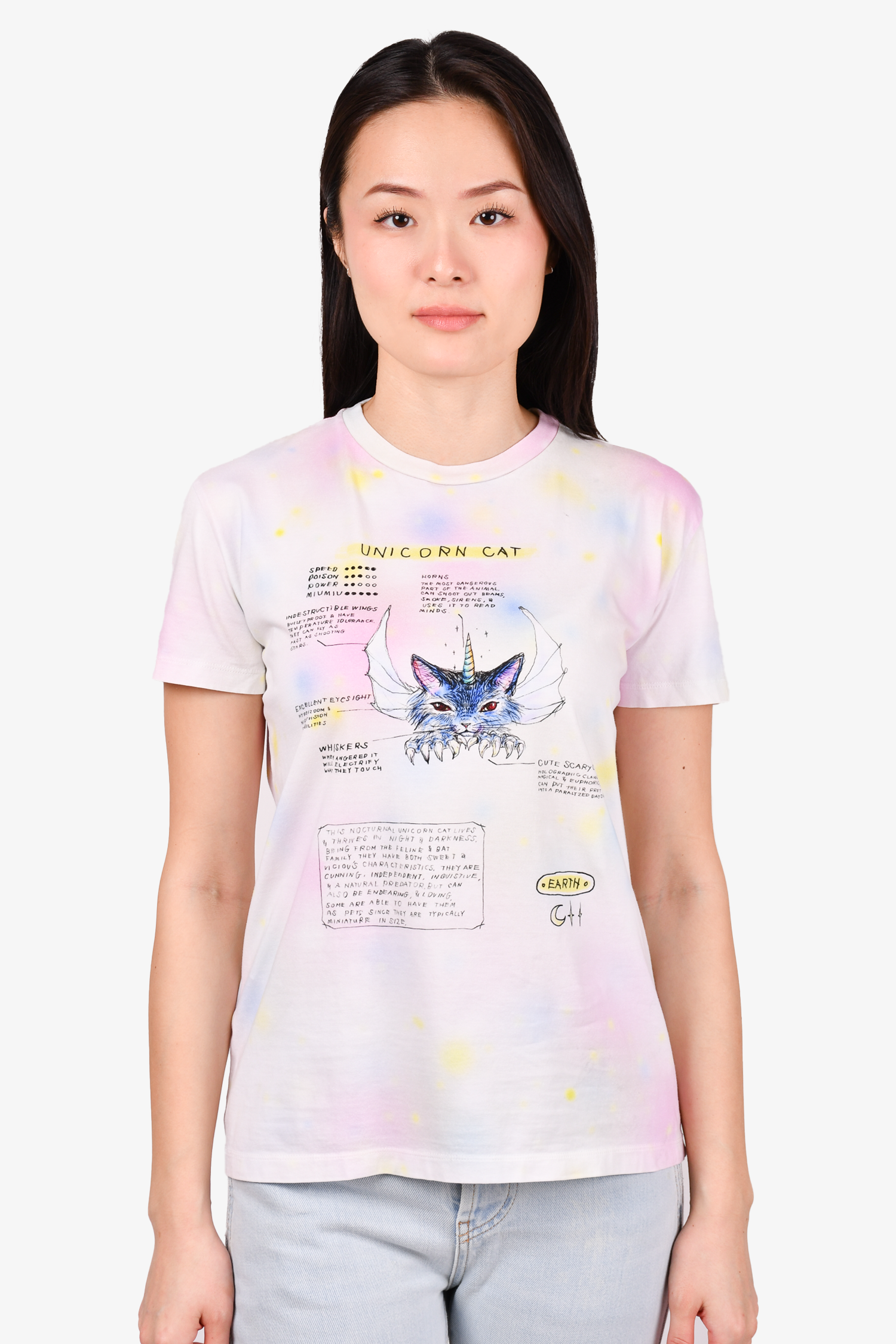 Miu Miu White Tie-Dyed Cotton 'Guardians' T-Shirt Size M – Mine
