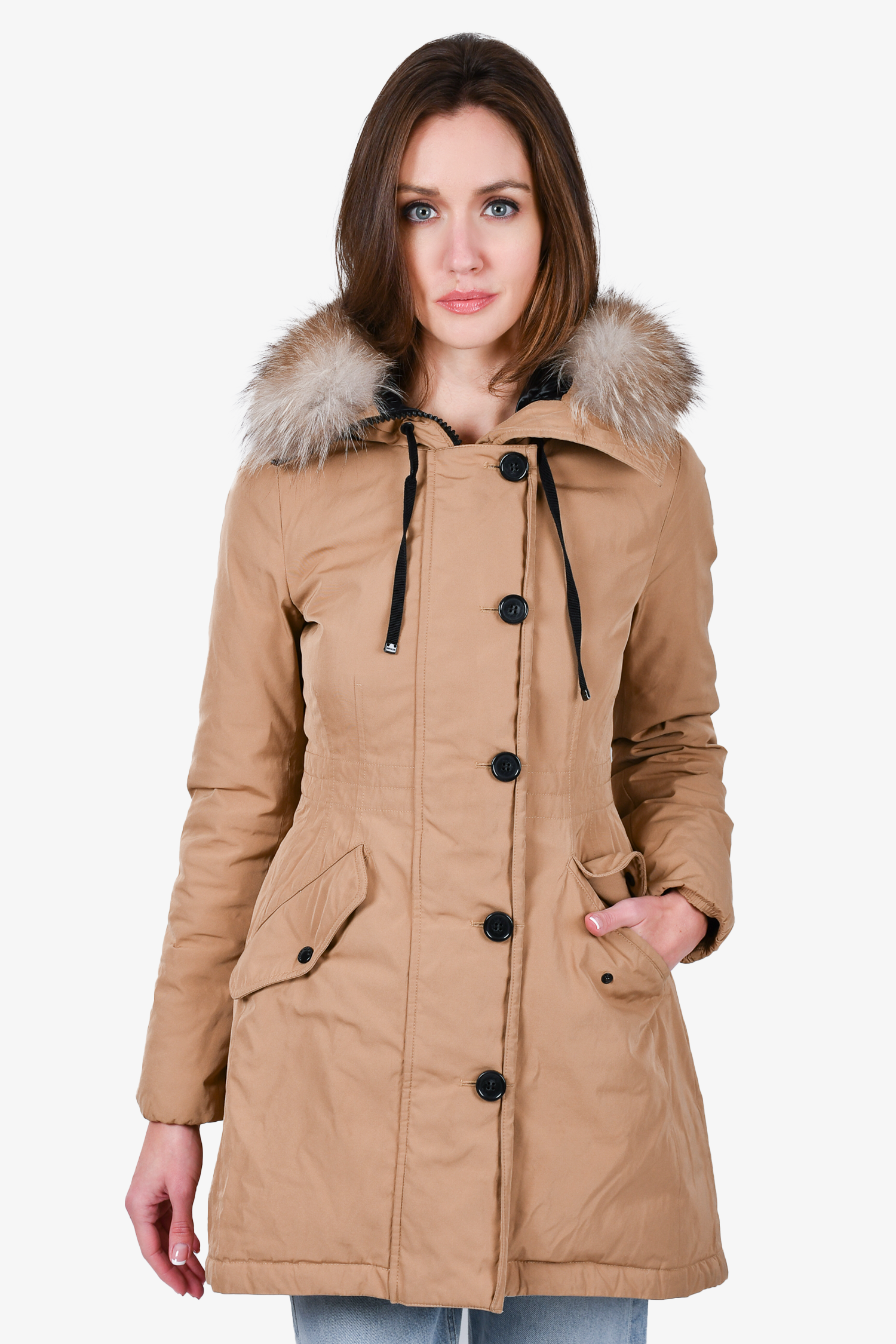 Moncler Tan Down Fur Hood 'Monticole' Parka Coat Size 1 – Mine & Yours