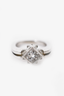 Montecristo Jewellers 19K White Gold Diamond Cross Ring Size 4.75