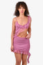 More To Come Purple Ruffle Detail Cut-Out Sleeveless Mini Dress Size S