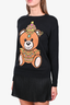 Moschino Black Cotton Teddy Sweater Size XXS