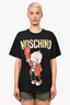 Moschino Black Cotton 'Porky Pig' Graphic T-Shirt Size S