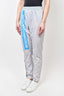 Moschino Couture Grey/White Logo Track Pants Size XS