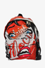 Moschino Red Multi Colour Cola Printed Nylon Back Pack