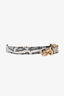 Moschino Snake Printed Leather/Chain Logo Belt Size 46