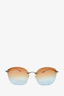 Oliver Peoples 'Marlien' Silver Frame Gradient Sunglasses
