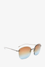 Oliver Peoples 'Marlien' Silver Frame Gradient Sunglasses