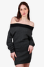 Opening Ceremony Grey Wool Blend Off-The-Shoulder Sweater Dress Size S