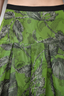 Oscar De La Renta Green Floral Patterned Pleated Skirt sz 8