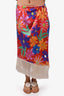 PatBO Red Aster Fringe Trim Skirt Size 6