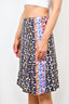 Peter Pilotto Purple/Multicolour Geometric Printed Midi Skirt Size 10