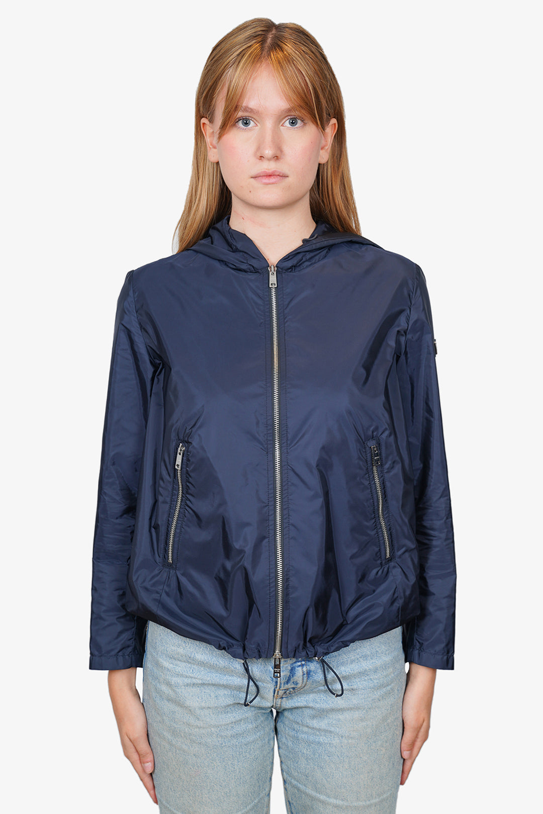 Prada Blue Nylon Hooded Raincoat Size 44 – Mine & Yours