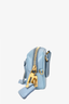 Prada Baby Blue Saffiano Leather Micro Bag with Strap