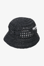 Prada Black Crochet Knit Bucket Hat Size S