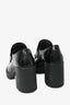 Prada Black Leather Block Heel Loafer Size 35