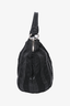 Prada Black Leather Tessuto Waves Hobo Bag
