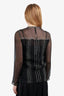 Prada Black Silk Sheer Mini Dress Size 38