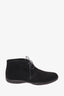 Prada Black Suede Lace-Up Boots Size 8