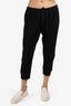 Prada Black Wool Logo Patch Track Pants Size 50