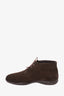 Prada Brown Suede Lace-Up Boots Size 8
