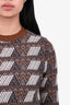 Prada Brown Wool/Cashmere Patterned Sweater Size 36