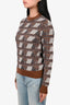 Prada Brown Wool/Cashmere Patterned Sweater Size 36