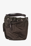 Prada Green/Brown Nylon Tessuto Double Pocket Tote Bag