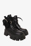Prada Monolith Leather & Re-Nylon Boots with Pouch Size 35