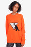 Prada Orange Wool Dinosaur Sweater Size 42