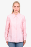Prada Pink Checkered Button Down Shirt Size 44