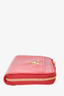 Prada Red Leather Zip Wallet