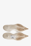 Prada White Satin Pointed Toe Slingback Kitten Heels Size 38