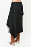 Proenza Schouler Black Knit Top w/ Dotted Laser Cut Detailing + Skirt Set sz M