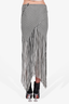 Proenza Schouler Black/White Woven Fringe Midi Skirt Size 2